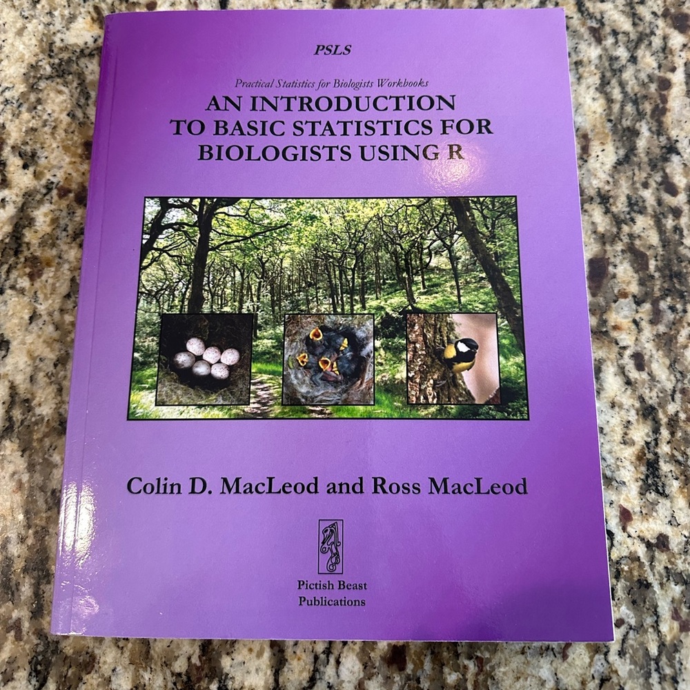 Workbook, Introduction to basic statistics for biologists using R